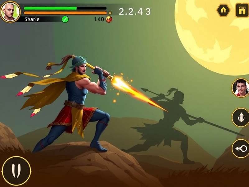 Desi Warrior Legend gameplay screenshot showing character combat